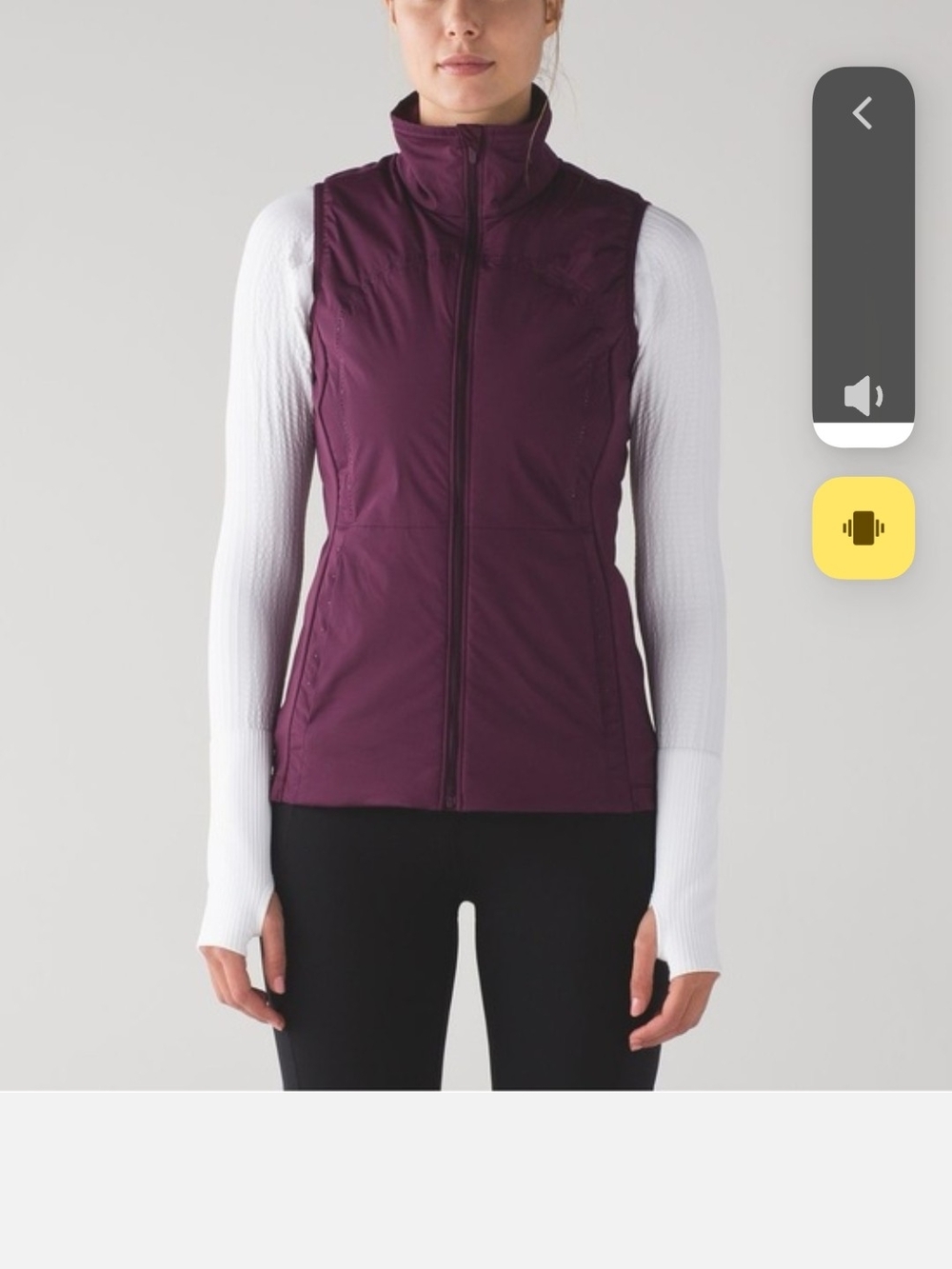 Lululemon Run for Cold vest size 6